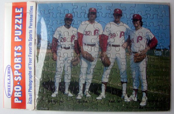 1976 PHILADELPHIA PHILLIES PLAYER PUZZLE - SEALED IN PACKAGE-CARLTON/KAAT/McGRAW & GARBER