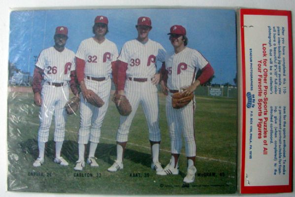 1976 PHILADELPHIA PHILLIES PLAYER PUZZLE - SEALED IN PACKAGE-CARLTON/KAAT/McGRAW & GARBER