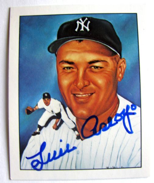 LUIS ARROYO NEW YORK YANKEES SIGNED CARD w/JSA