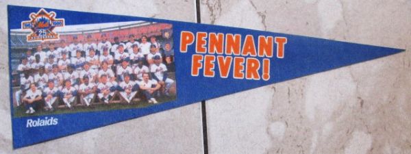 1986 NY METS ANNIVERSARY PENNANT - ROLAIDS