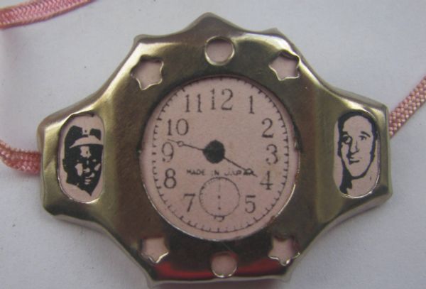 VINTAGE JACKIE ROBINSON/WARREN SPAHN FAUX WATCH CHARM