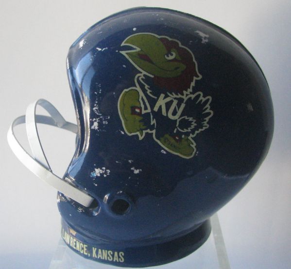 VINTAGE KANSAS UNIVERSITY JAYHAWKS HELMET BANK