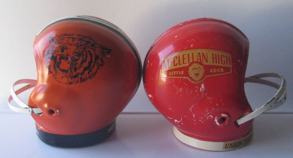 VINTAGE HIGH SCHOOL HELMET BANKS (2)