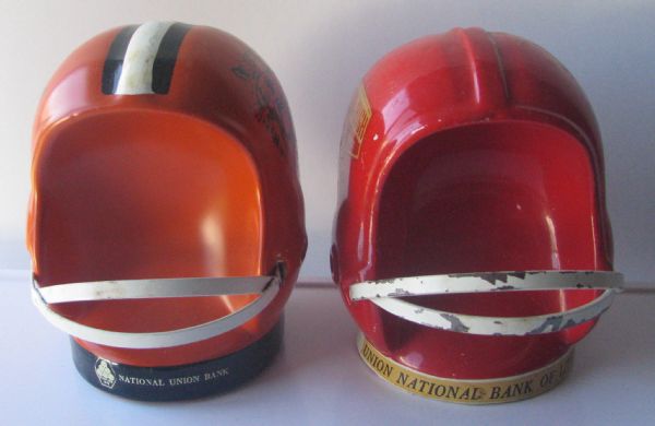 VINTAGE HIGH SCHOOL HELMET BANKS (2)