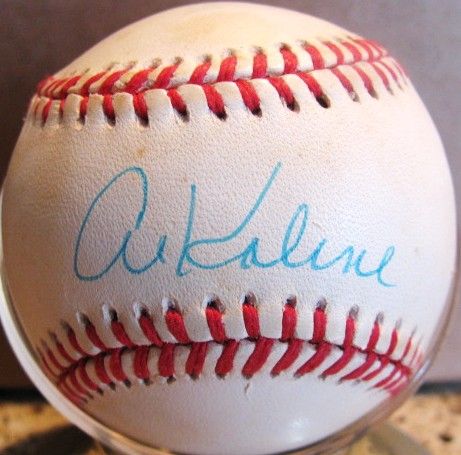 AL KALINE SIGNED BASEBALL w/JSA COA