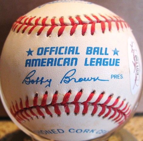 AL KALINE SIGNED BASEBALL w/JSA COA