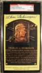 CHAS GEHRINGER SIGNED HOF POST CARD - SGC SLABBED & AUTHENTICATED