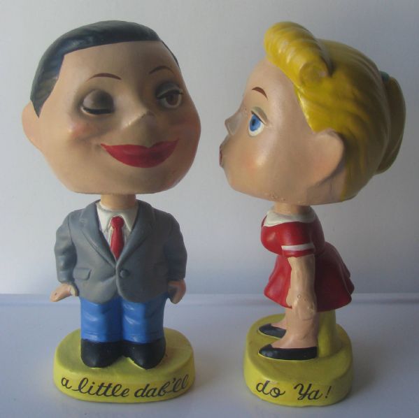 60's BRYLCREEM  ADVERTISING BOBBING HEAD DOLLS