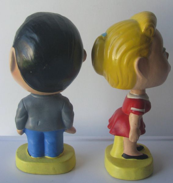 60's BRYLCREEM  ADVERTISING BOBBING HEAD DOLLS