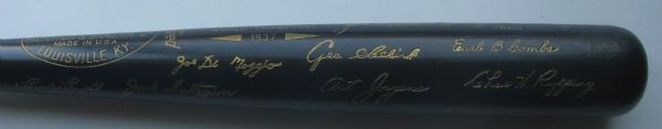 1937 NEW YORK YANKEES WORLD CHAMPIONS BLACK BAT