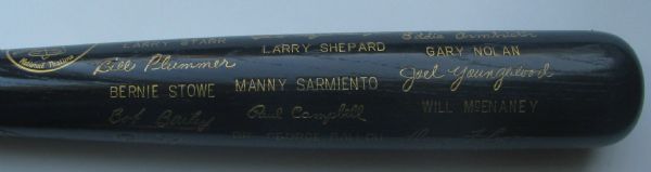 1976 CINCINNATI REDS WORLD CHAMPIONS BLACK BAT