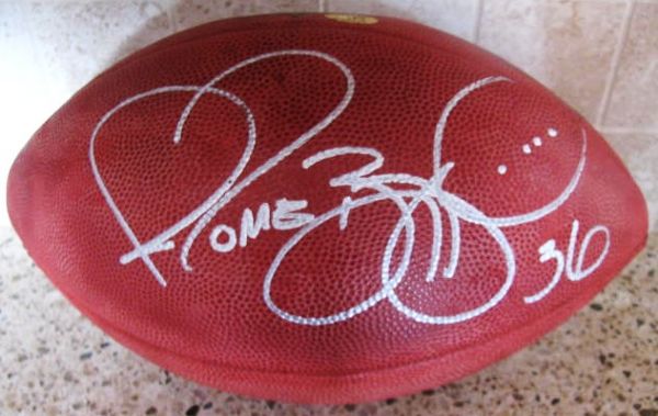 JEROME BETTIS SIGNED FOOTBALL w/ JEROME BETTIS AND TRISTAR AUTHENTICATION