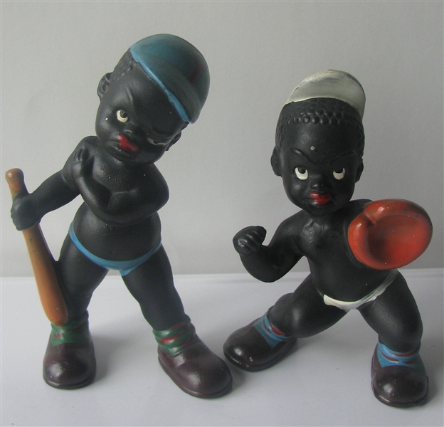 VINTAGE BLACK BASEBALL FIGURINES