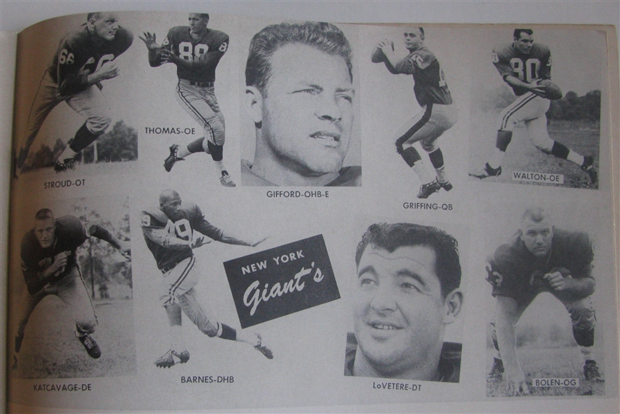 1963 NFL CHAMPIONSHIP GAME PROGRAM - CHICAGO BEARS VS N.Y. GIANTS