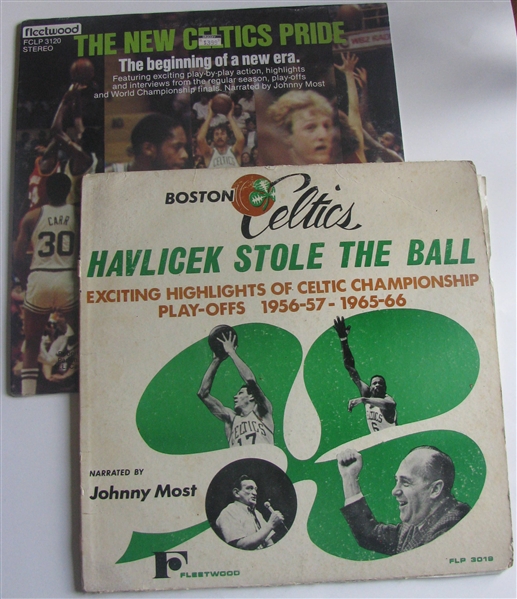 VINTAGE BOSTON CELTICS RECORD ALBUMS