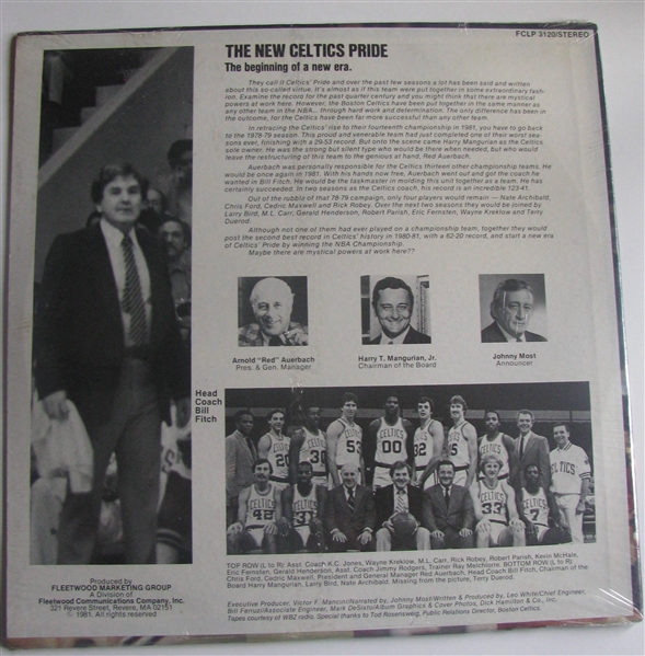 VINTAGE BOSTON CELTICS RECORD ALBUMS