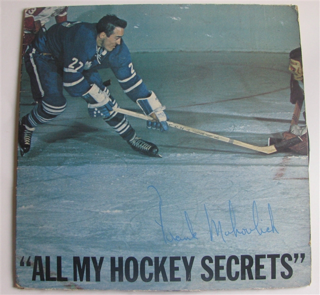 60's FRANK MAHOVLICH ALL MY HOCKEY SECRETS RECORD ALBUM