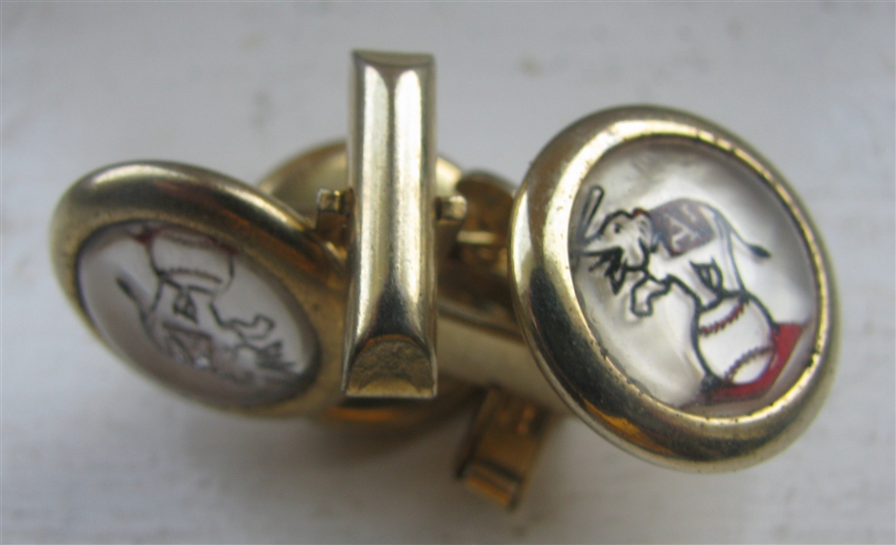 50's PHILADELPHIA ATHLETICS TIE CLASP & CUFF LINK SET