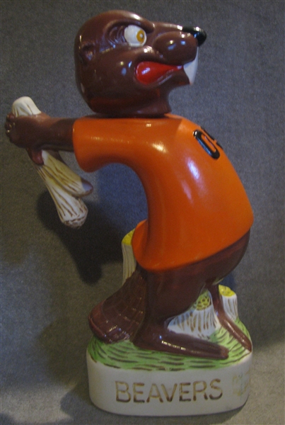 VINTAGE 1974 OREGON STATE BEAVERS DECANTER