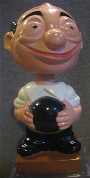 60's BOWLER BOBBING HEAD - UNUSUAL HEAD - VERY COOL!