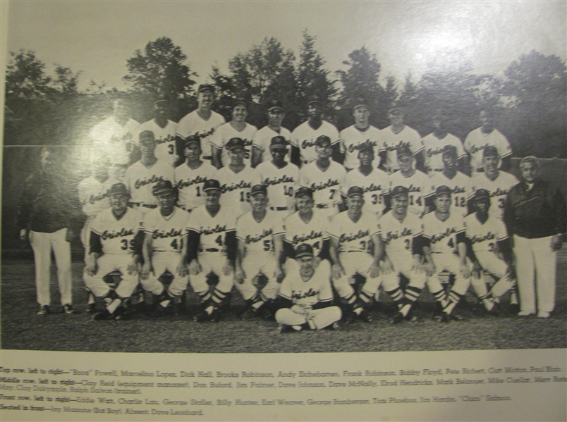 1969/1970 BALTIMORE ORIOLES TEAM PHOTO POSTER