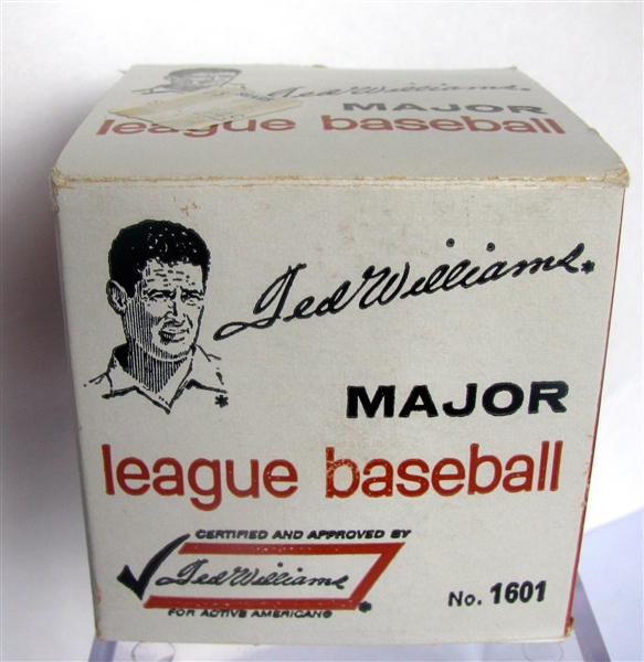 VINTAGE TED WILLIAMS SEARS MAJOR LEAGUE BASEBALL w/BOX