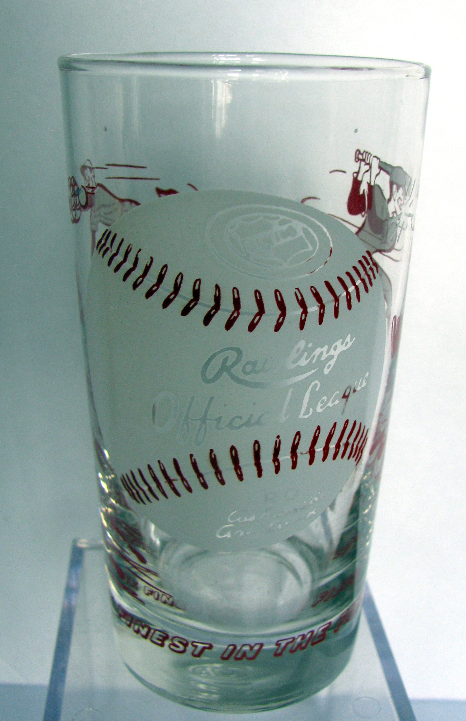 Lot Detail - 50s RAWLINGS BASEBALL GLASS