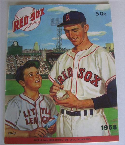 1958 BOSTON RED SOX YEARBOOK