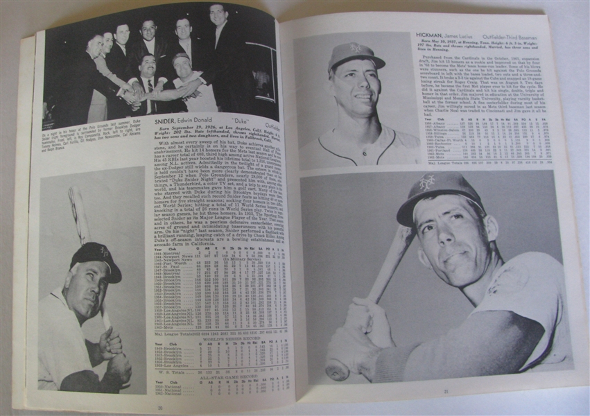 1964 NEW YORK METS YEARBOOK