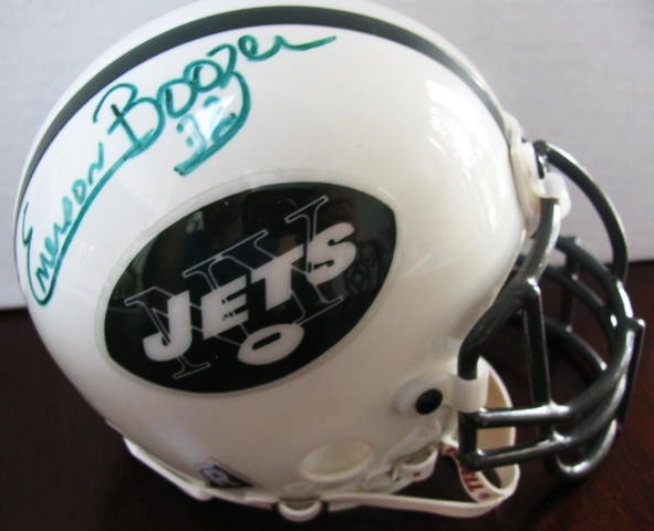 MATT SNELL #41 & EMERSON BOOZER #32 SIGNED mini NEW YORK JETS HELMET w/SGC COA