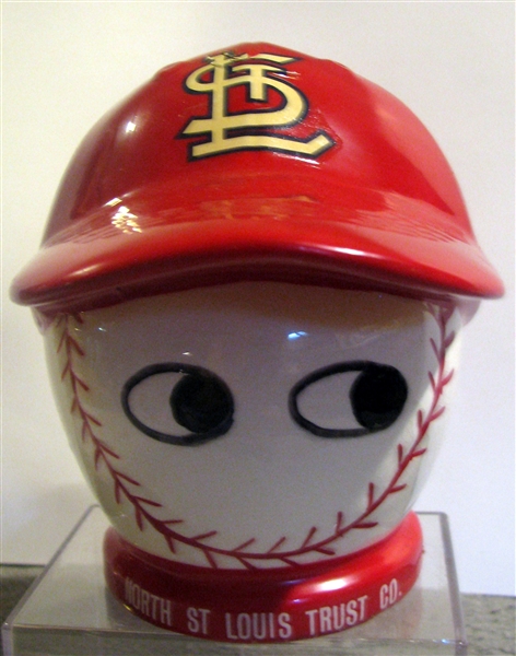 VINTAGE ST. LOUIS CARDINALS HAT BANK