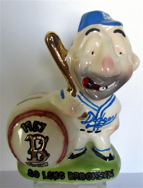 1957 BROOKLYN DODGERS SO LONG BROOKLYN MASCOT BANK