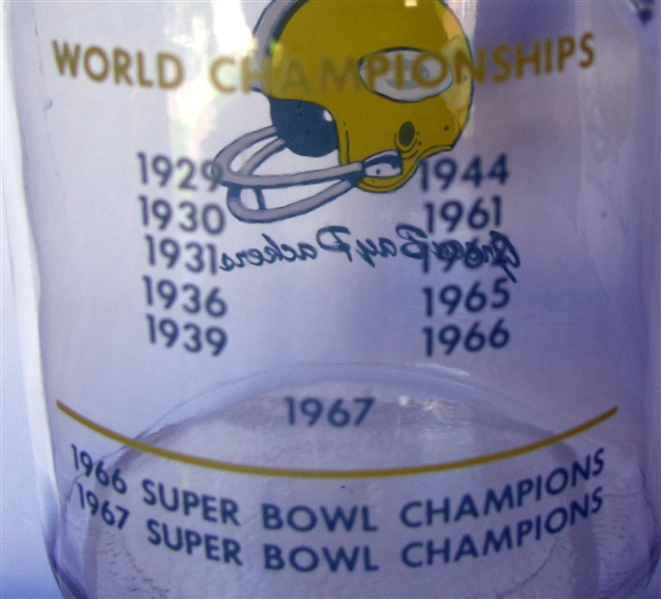 VINTAGE GREEN BAY PACKERS CHAMPIONSHIPS GLASSWARE LOT OF 3