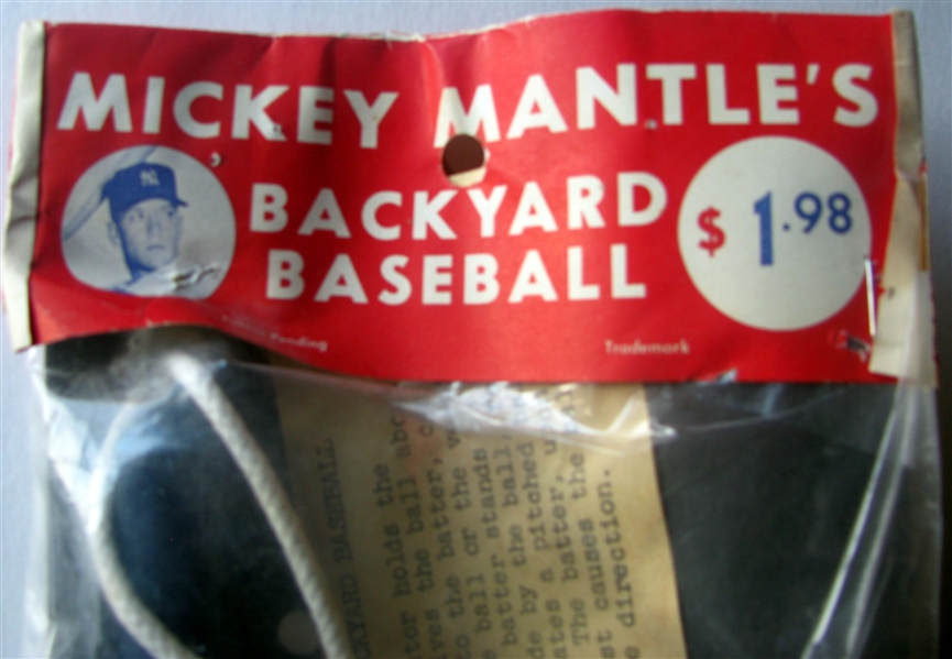 50's MICKEY MANTLE BACKYARD BASEBALL GAME- SEALED IN PACKAGE