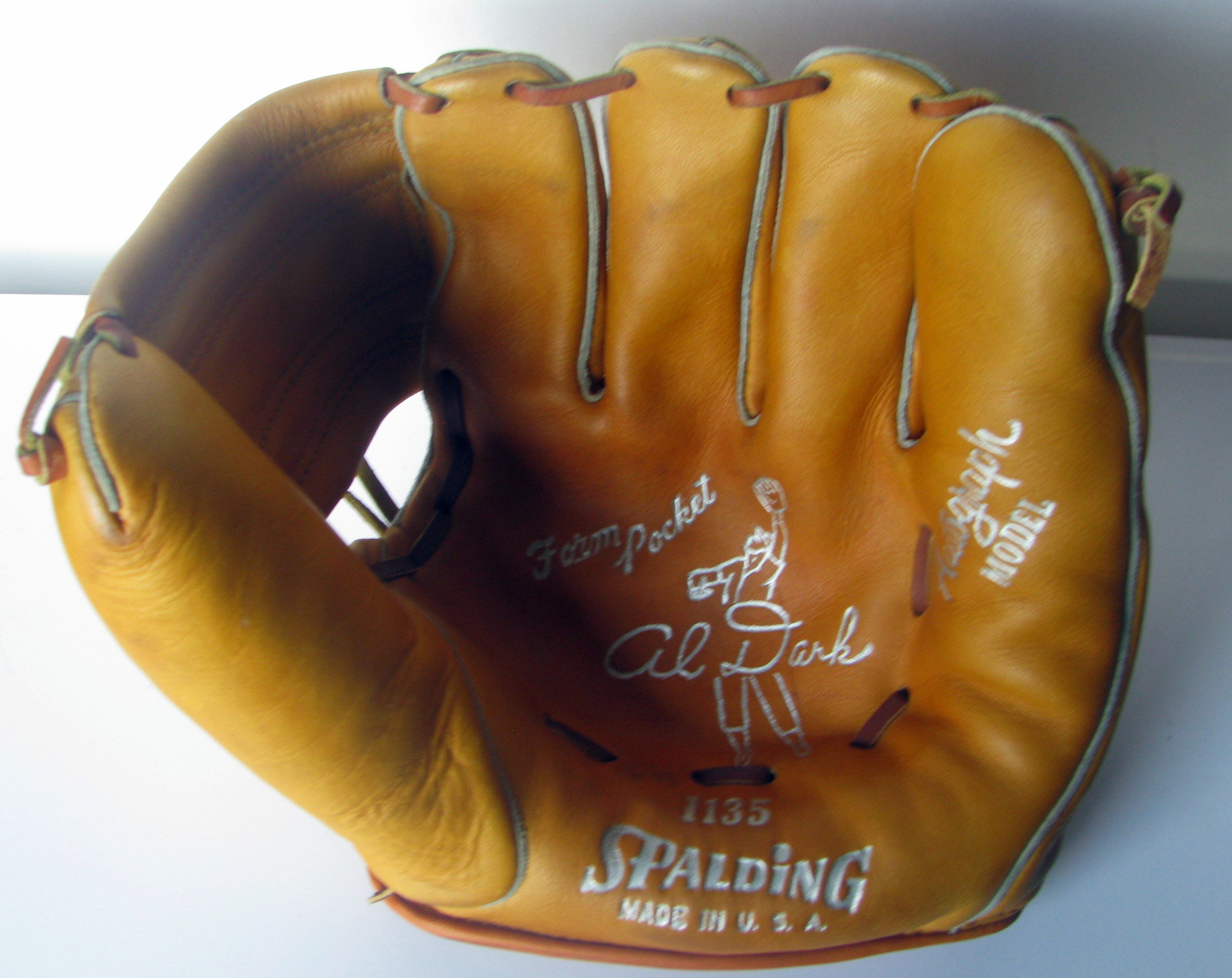 Al Dark Signed 1950's Game Model Baseball Glove With JSA COA