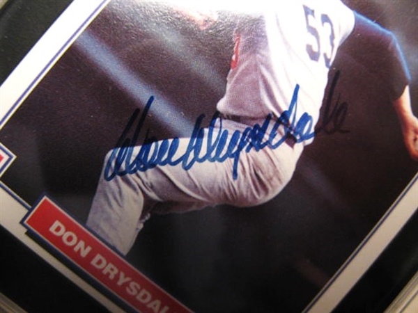 DON DRYSDALE SIGNED BASEBALL CARD - SGC SLABBED & AUTHENTICATED