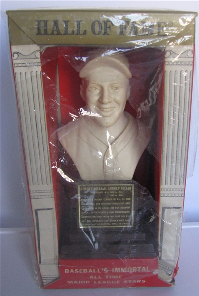 1963 BOB FELLER HALL OF FAME BUST / STATUE - SEALED IN BOX