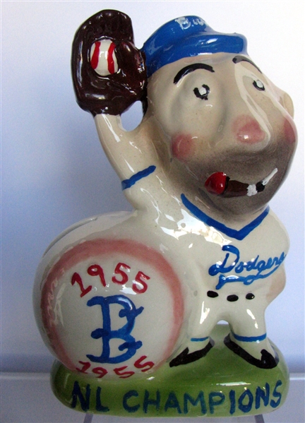 1955 BROOKLYN DODGERS NATIONAL LEAGUE CHAMPS MASCOT BANK