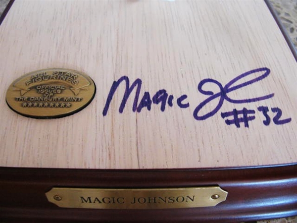 MAGIC JOHNSON # 32 SIGNED LA LAKERS STATUE w/SGC COA