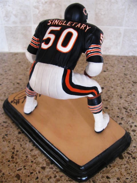 MIKE SINGLETARY #50 SIGNED CHICAGO BEARS STATUE w/SGC COA