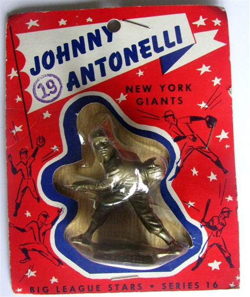 1956 JOHNNY ANTONELLI BIG LEAGUE STARS STATUE ON CARD