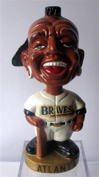 60's ATLANTA BRAVES GOLD BASE BOBBING HEAD