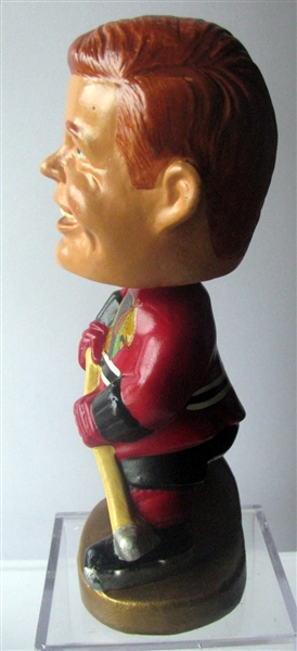 60's CHICACO BLACK HAWKS REALISTIC FACE BOBBING HEAD