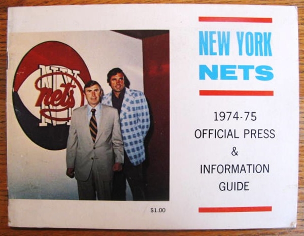 1974-75 ABA NEW YORK NETS OFFICIAL PRESS GUIDE w/ DR J