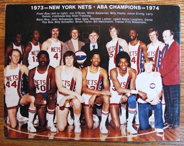 1974-75 ABA NEW YORK NETS OFFICIAL PRESS GUIDE w/ DR J