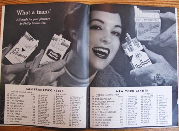 1958 NY GIANTS VS SAN FRANCISCO 49ers FOOTBALL PROGRAM - KEZAR STADIUM