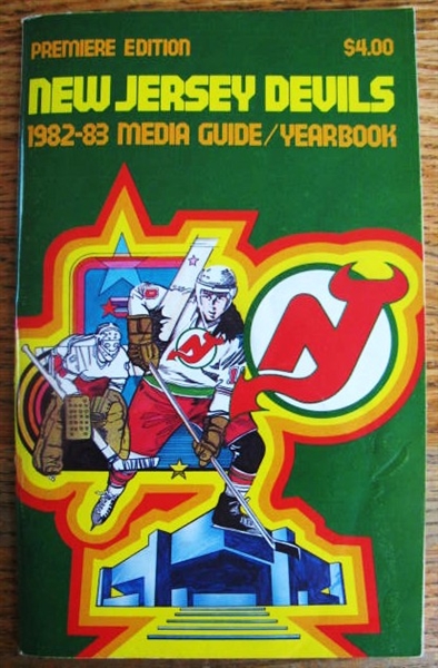 1st YEAR 1982-83 NEW JERSEY DEVILS HOCKEY MEDIA GUIDE