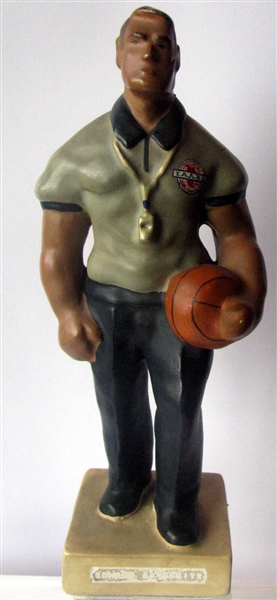 VINTAGE BASKETBALL REFEREE CHALKWARE STATUE