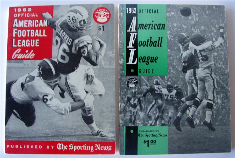 1962-1969 AFL GUIDE BOOKS - HARD TO FIND - 8 ISSUES