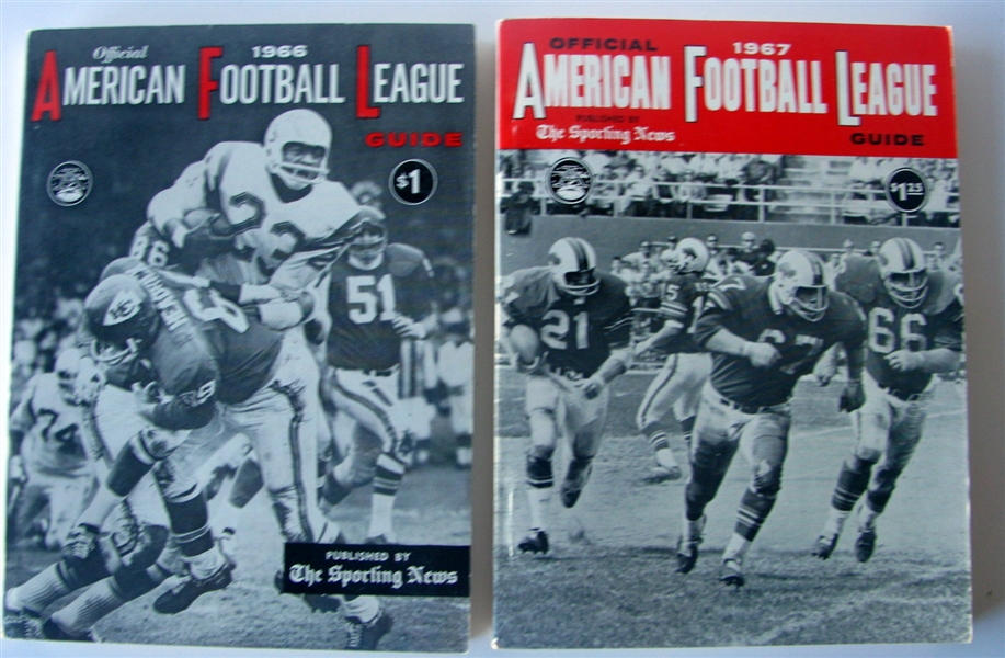 1962-1969 AFL GUIDE BOOKS - HARD TO FIND - 8 ISSUES